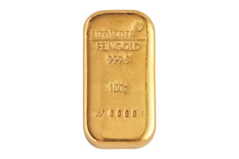 Umicore Gold Cast Bars 100 g