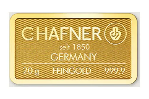 C. Hafner Gold Minted Bars 1 g