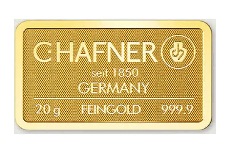 C. Hafner Gold Minted Bars 1 g