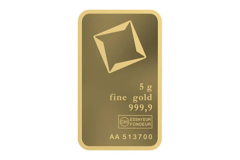 Valcambi Gold Minted Bars 5 g
