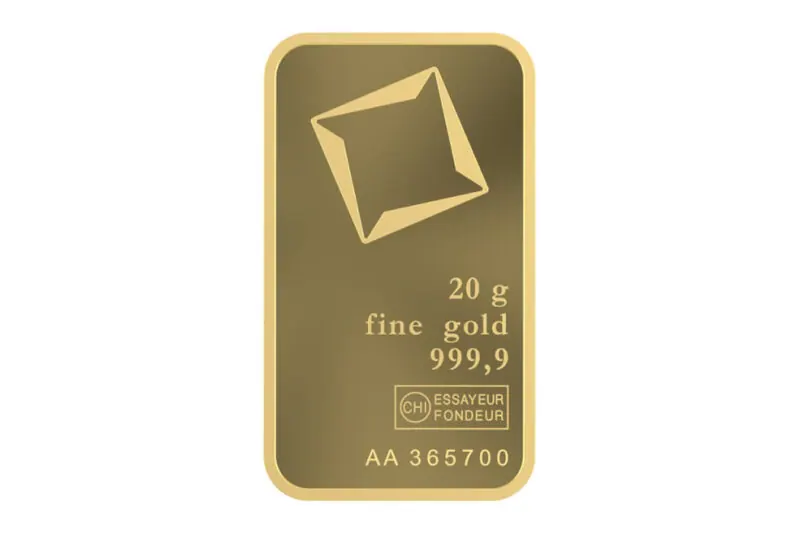 Valcambi Gold Minted Bars 20 g