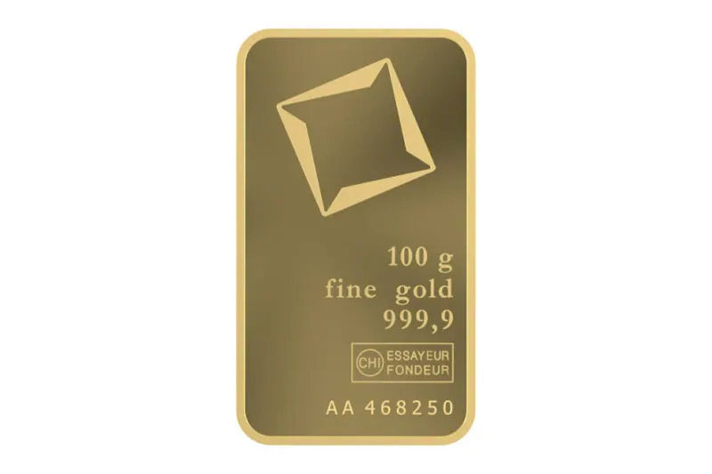 Valcambi Gold Minted Bars 100 g