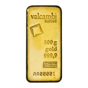 Valcambi Gold Cast Bars 500 g