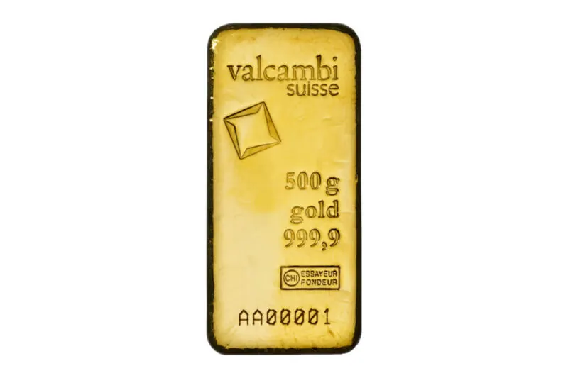 Valcambi Gold Cast Bars 500 g