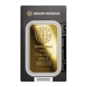 Argor-Heraeus Gold Minted Bars 100 g