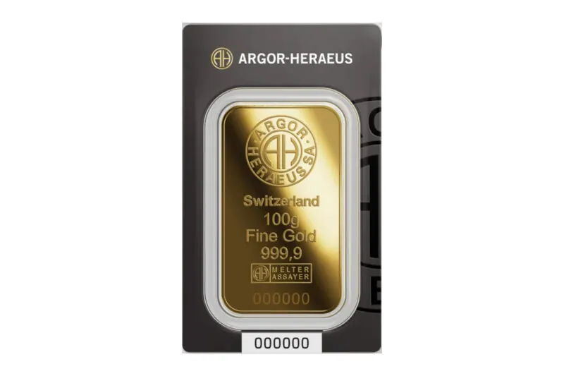 Argor-Heraeus Gold Minted Bars 100 g