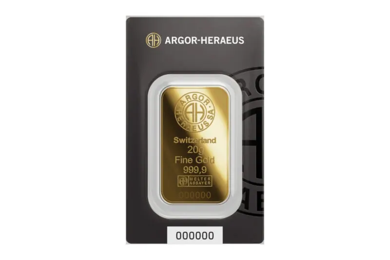 Argor-Heraeus Gold Minted Bars 20 g