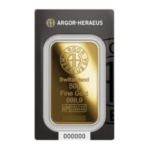 Argor-Heraeus Gold Minted Bars 50 g