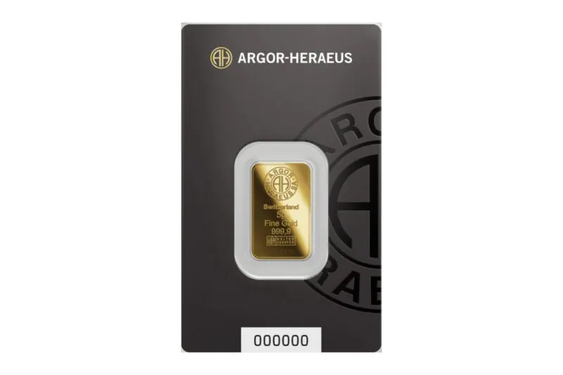 Argor-Heraeus Gold Minted Bars 5 g