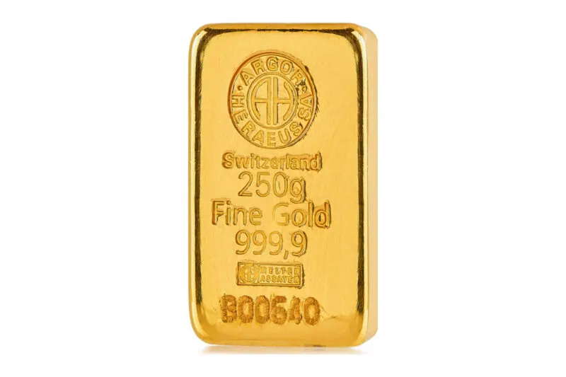 Argor-Heraeus Gold Cast Bars 250 g