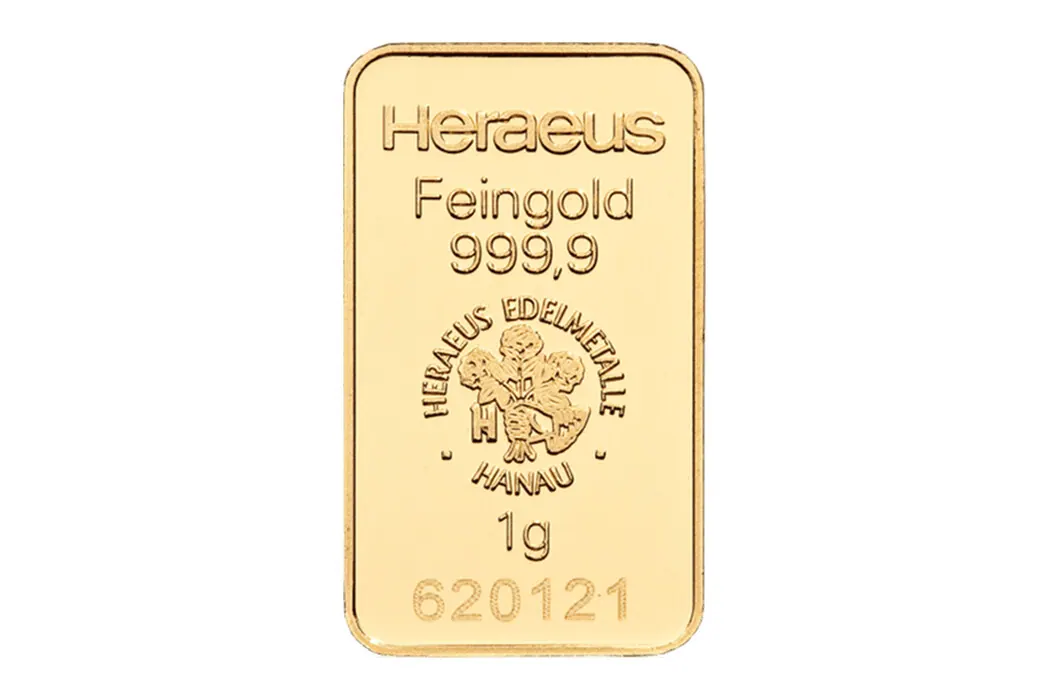 Heraeus Gold Minted Bars