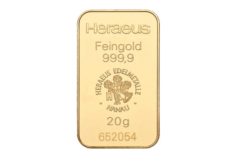 Heraeus Gold Minted Bars 20 g